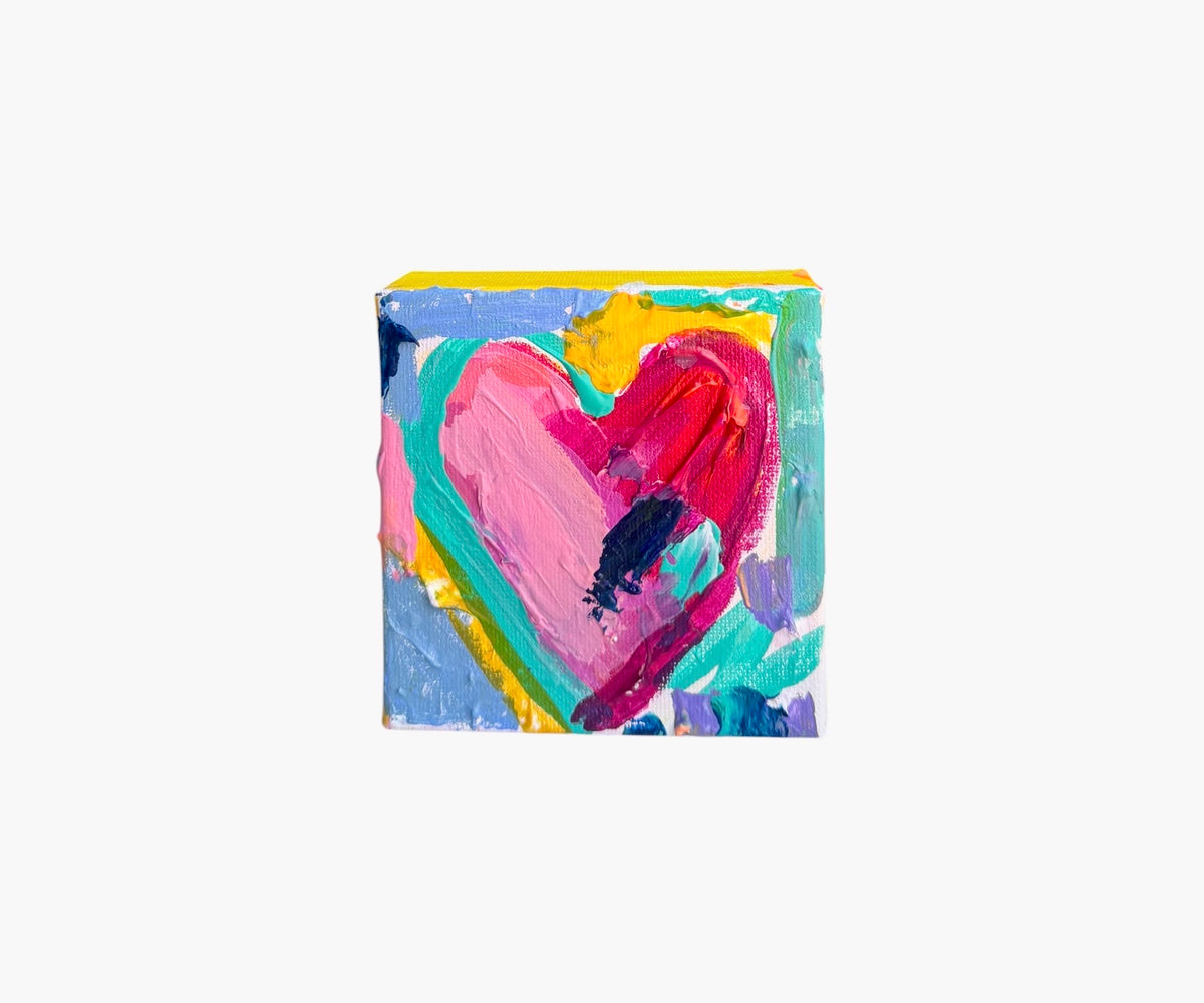 Heart, 4x4 inch small original painting by Tracee Gentry Matthews