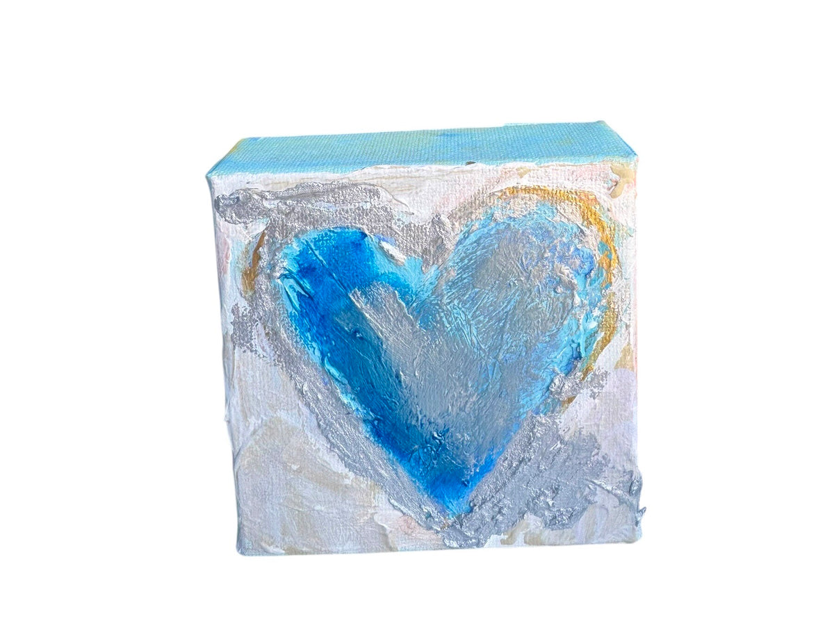 Heart, 4x4 inch small original painting by Tracee Gentry Matthews