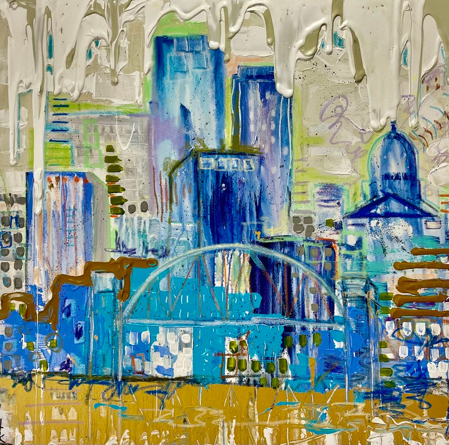 Little Rock, 8x10 inch matted canvas print by Tracee Gentry Matthews