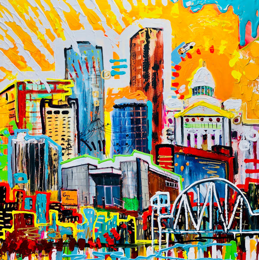 Little Rock, 8x10 inch matted canvas print by Tracee Gentry Matthews