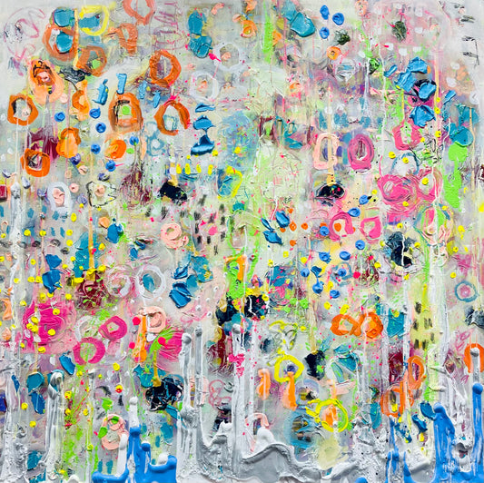 48x48 inch large original painting by Tracee Gentry Matthews