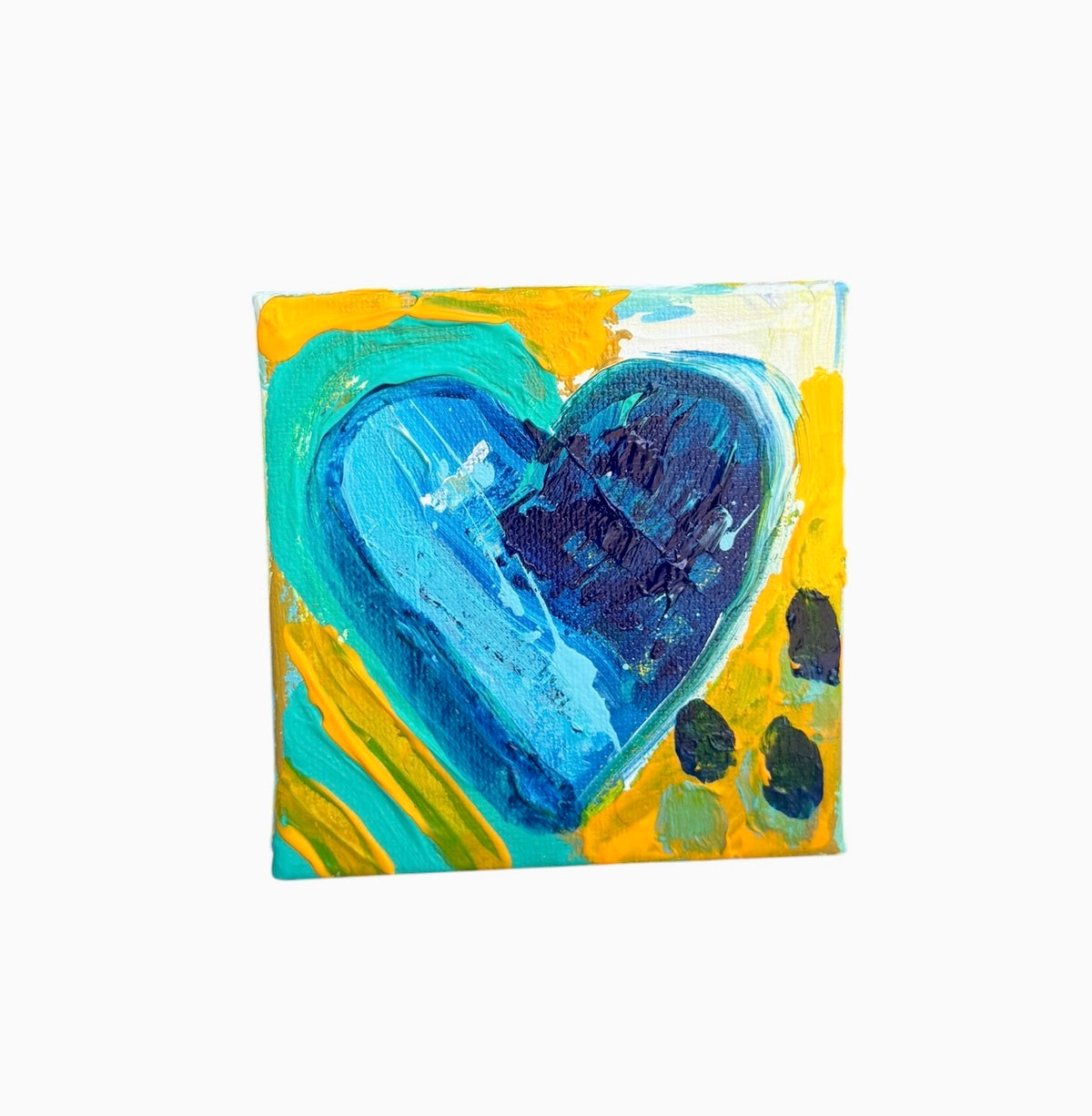 Heart, 4x4 inch small original painting by Tracee Gentry Matthews