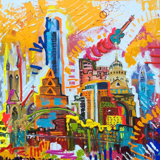 Austin, Texas, 8x10 inch matted canvas print by Tracee Gentry Matthews