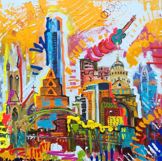 Austin, Texas painting by Tracee Gentry Matthews, sold