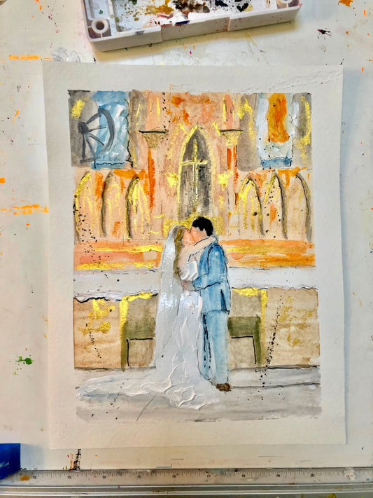 Commissioned watercolor sketch by Tracee Gentry Matthews, #39