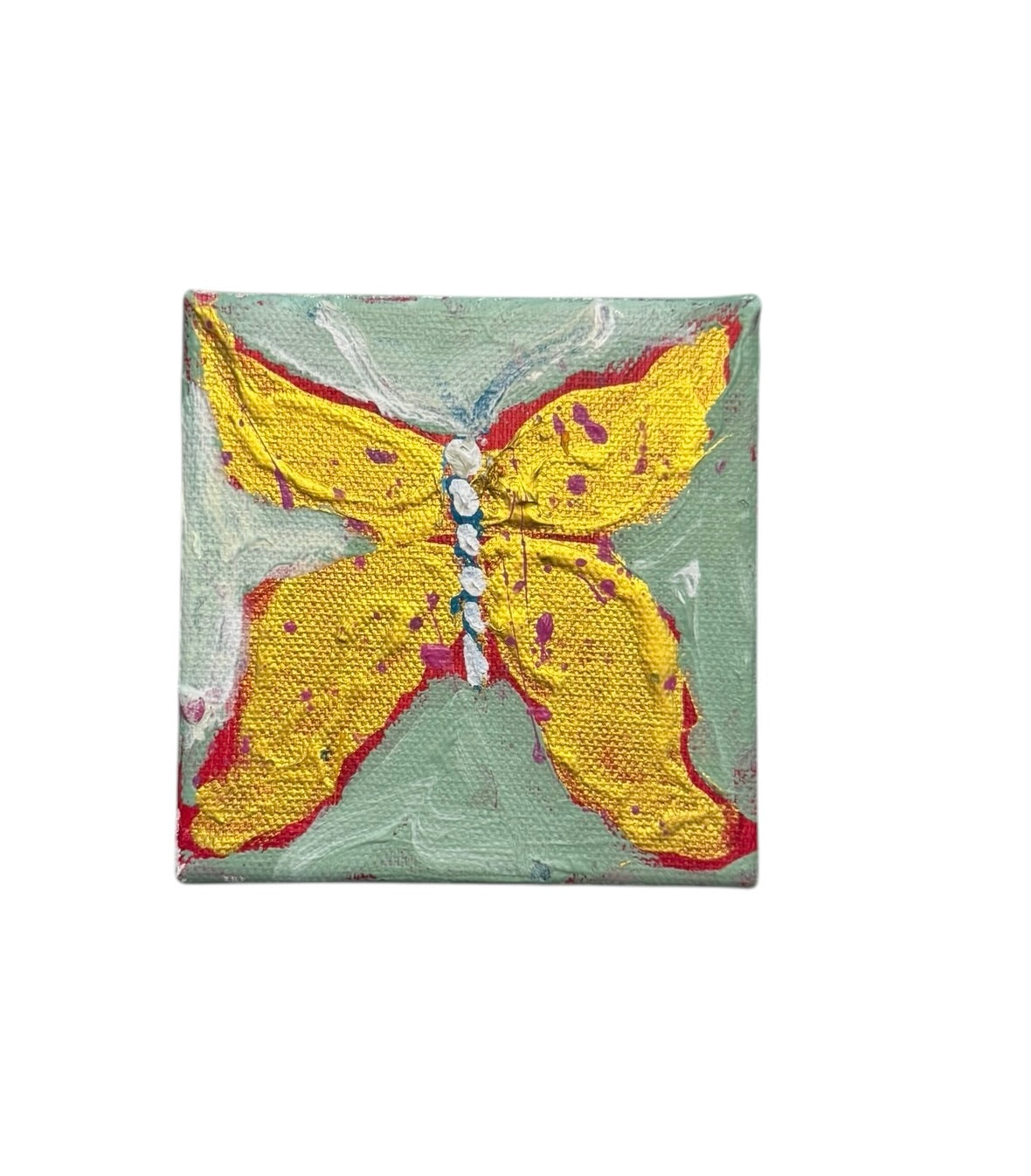 Butterfly, 4x4 inch small original painting by Tracee Gentry Matthews