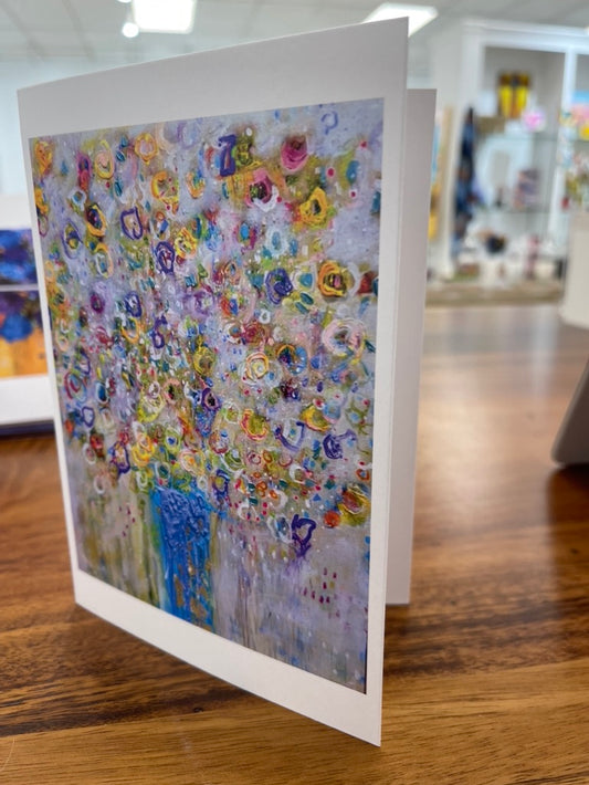 Colorful floral art card with envelope by Tracee Gentry Matthews