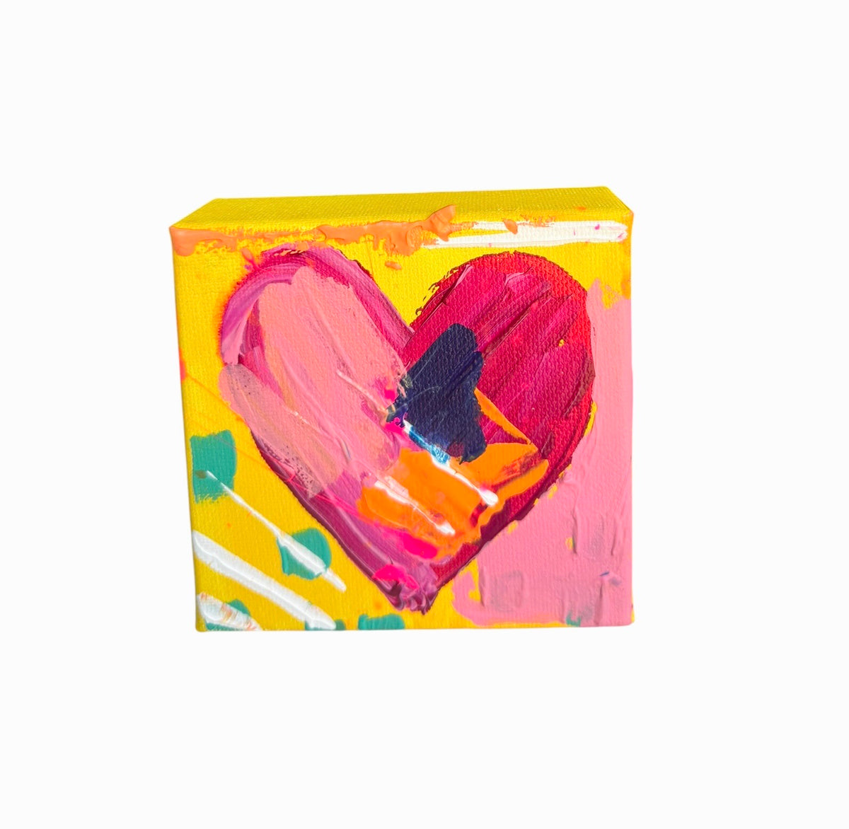 Heart, 4x4 inch small original painting by Tracee Gentry Matthews