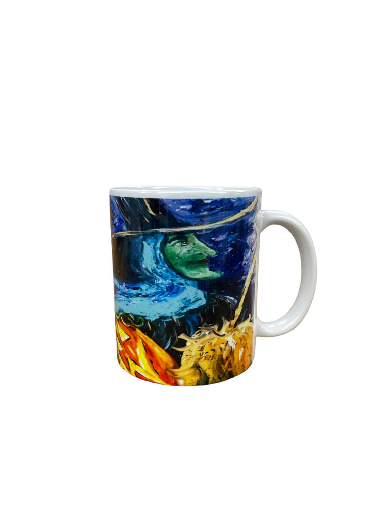 Halloween witch coffee mug with art by Tracee Gentry Matthews