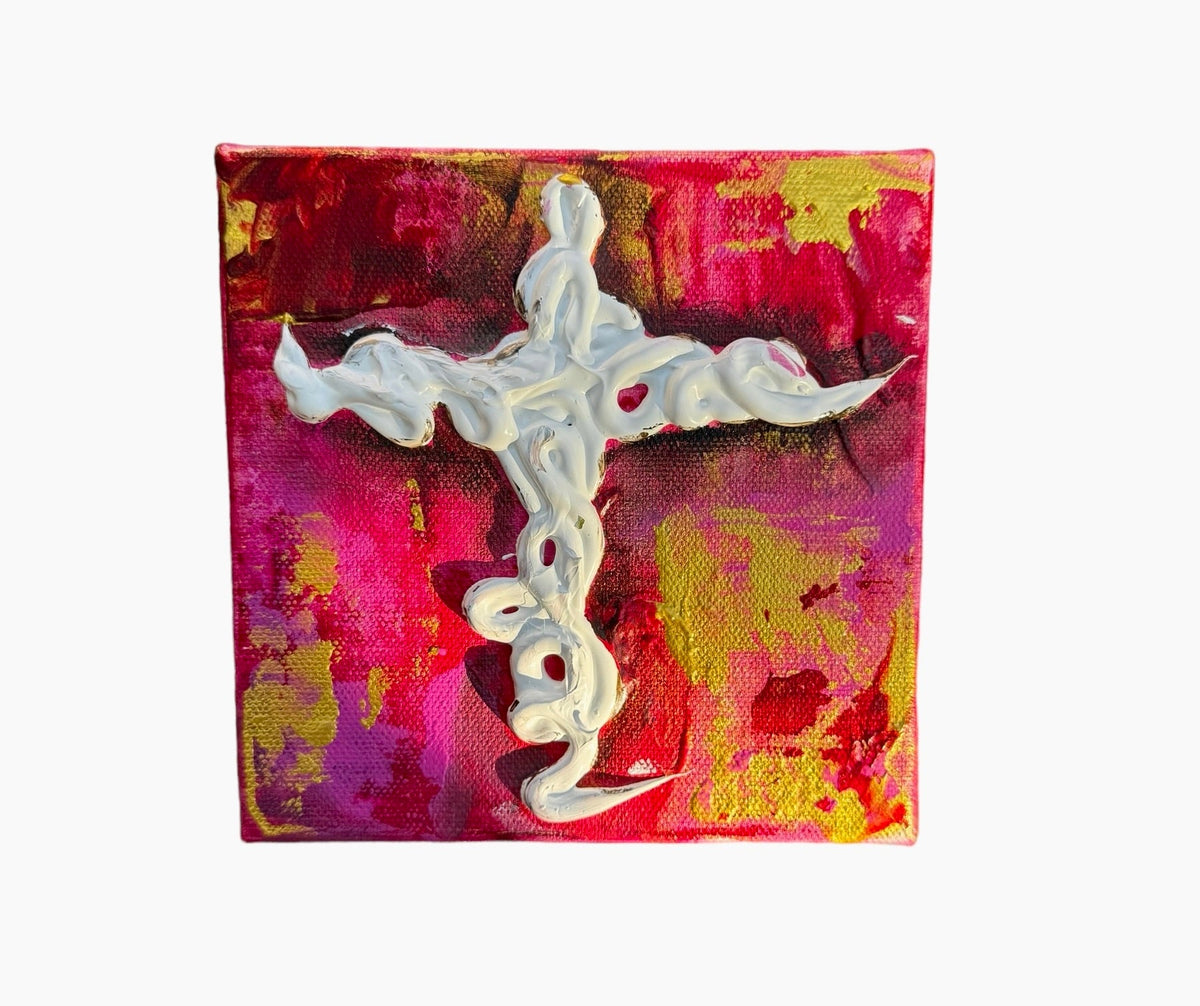 Textured White Cross