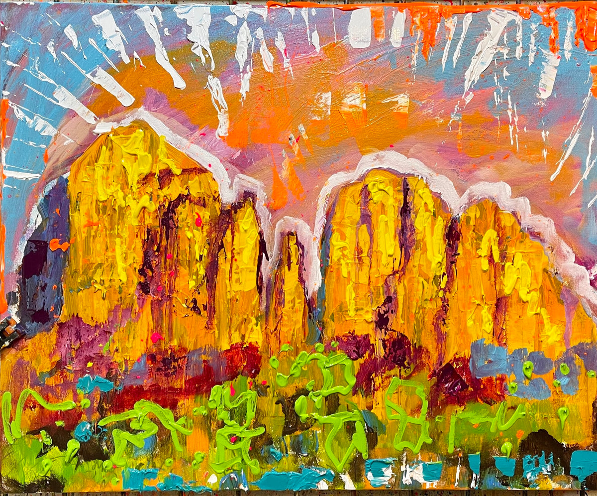 Sedona, Arizona mountains, 8x10 inch matted canvas print by Tracee Gentry Matthews