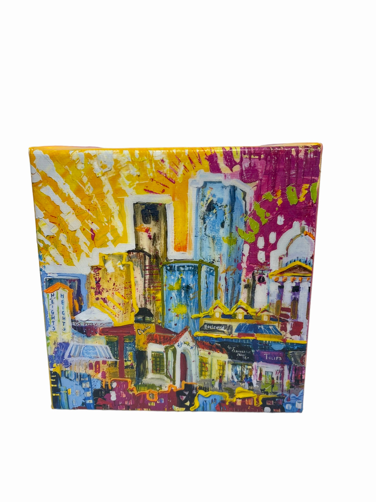 Little Rock and the Heights, 6x6 inch canvas print by Tracee Gentry Matthews