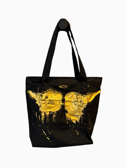 One-of-a-kind angel wings tote bag by Tracee Gentry Matthews