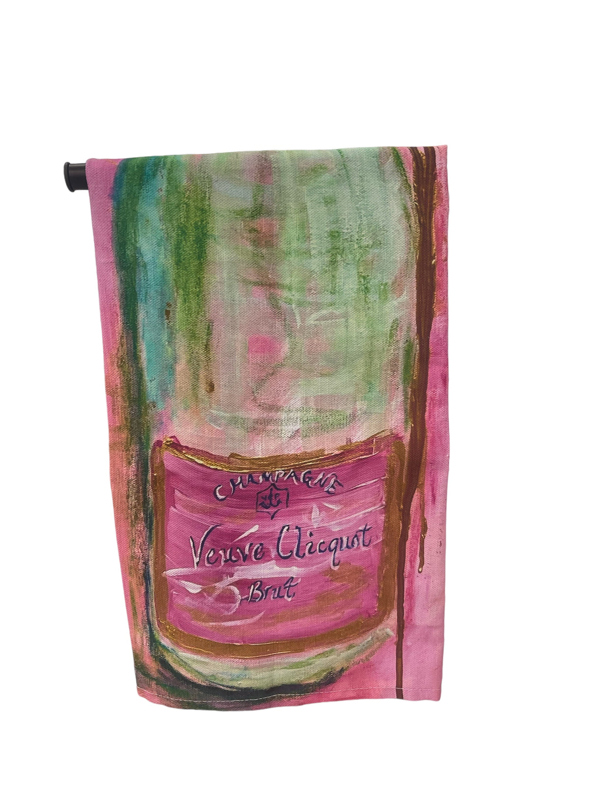 Champagne tea towel printed from an original painting by Tracee Gentry Matthews