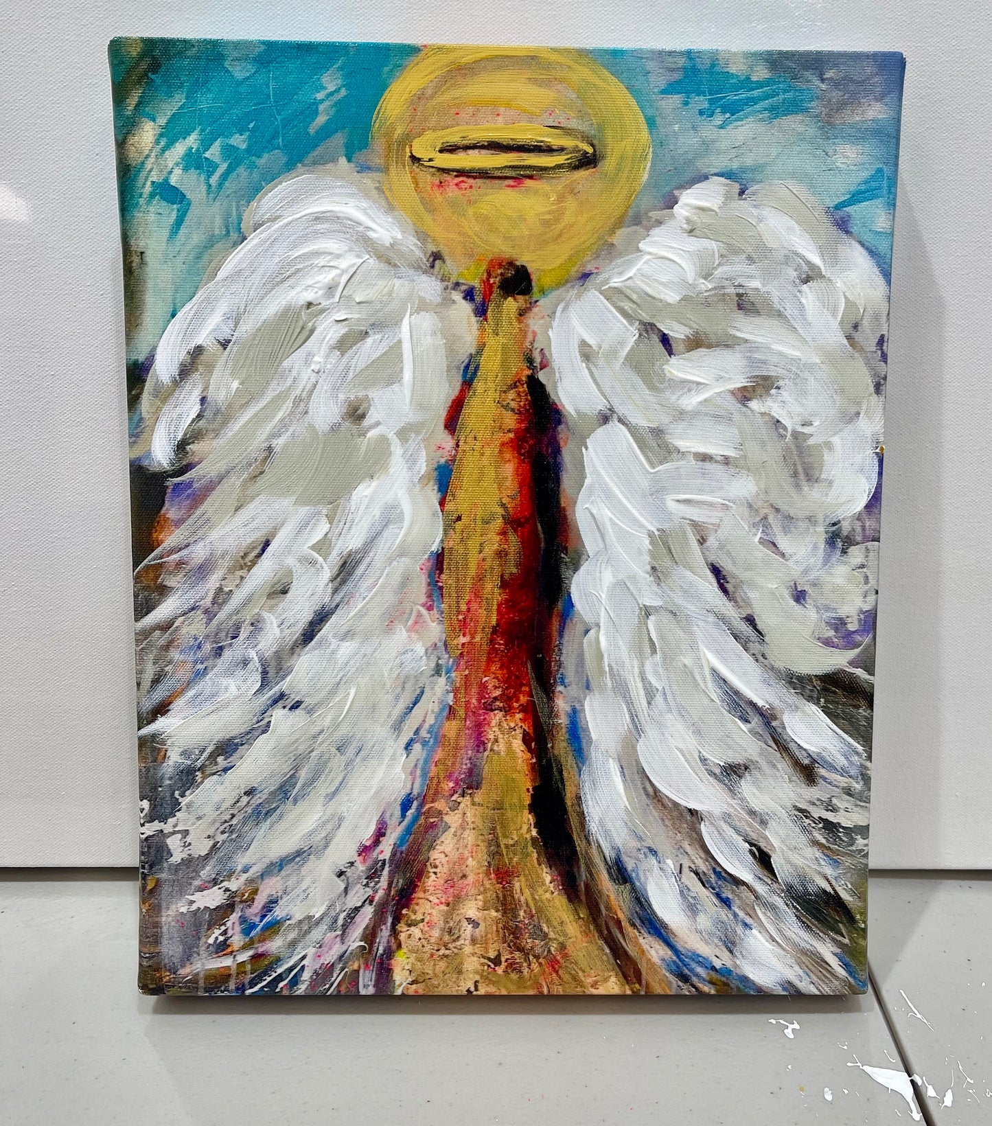 My Sweet Love, 11x14 inch stretched canvas print with hand-added paint by Tracee Gentry Matthews