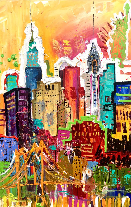 New York City, 8x10 inch matted canvas print by Tracee Gentry Matthews