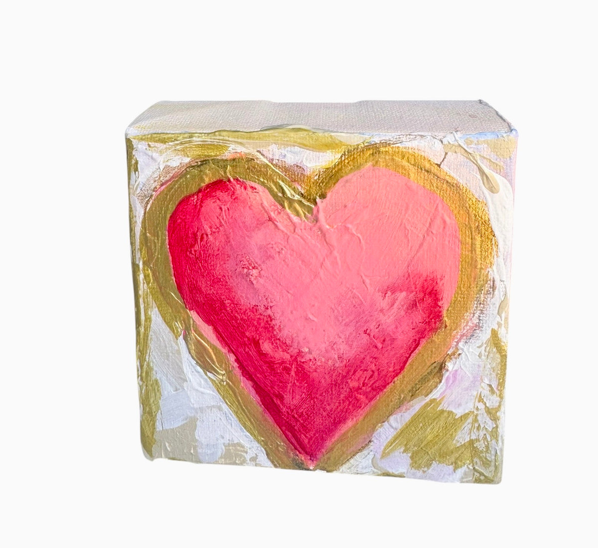 Heart, 4x4 inch small original painting by Tracee Gentry Matthews