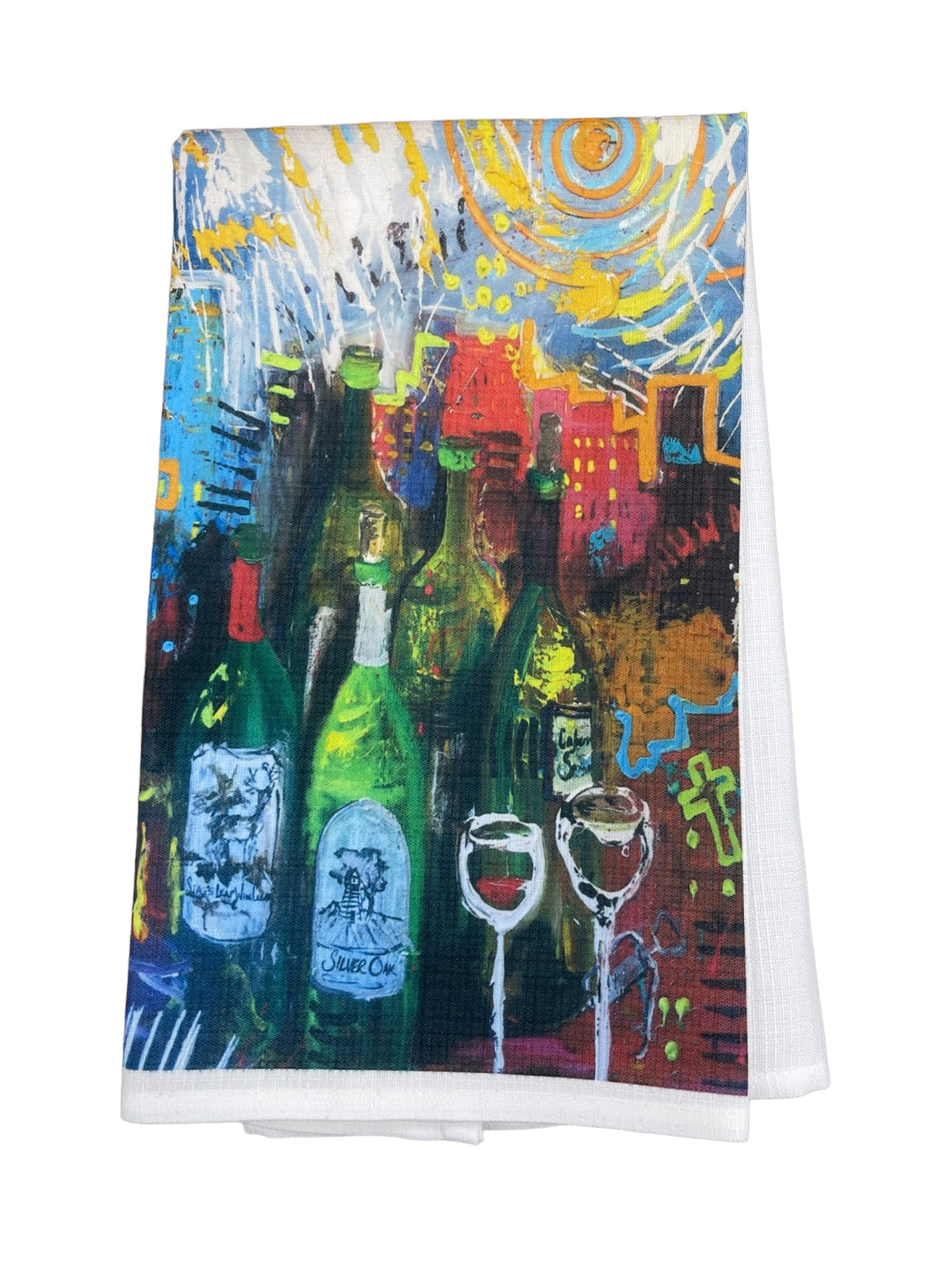 Wine tea towel by Tracee Gentry Matthews