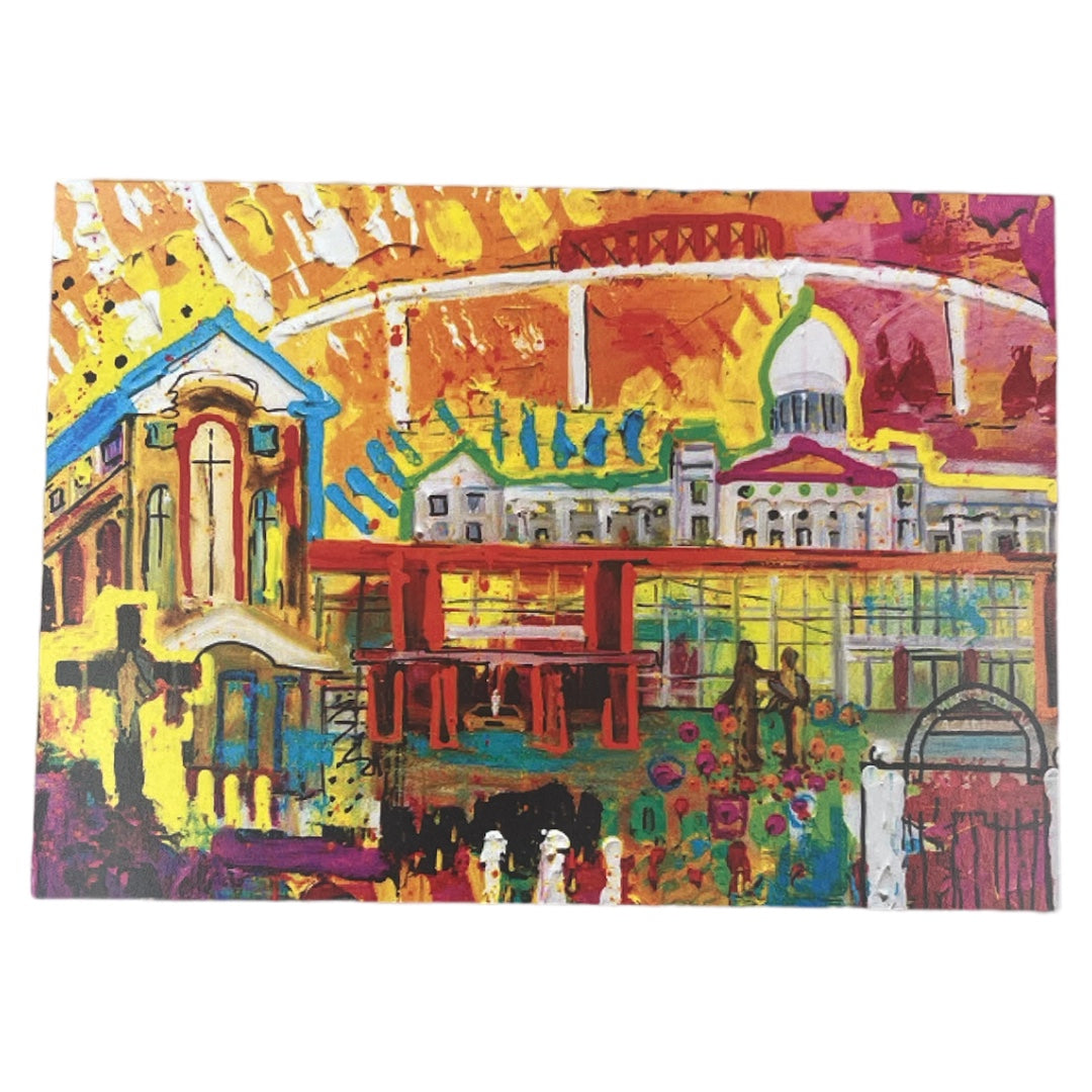 Catholic High and Mount St. Mary art card with envelope by Tracee Gentry Matthews
