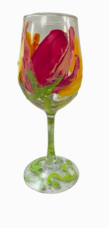 Tulip wine glass by Tracee Gentry Matthews, view 2