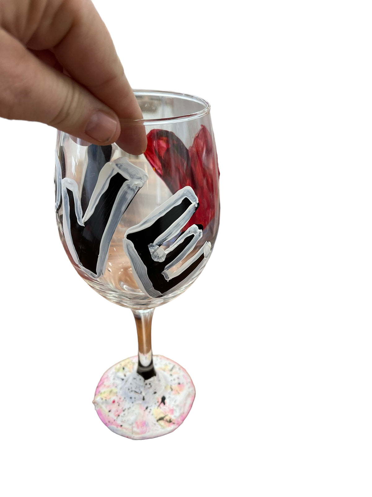 Hand-painted wine glasses R by Tracee Gentry Matthews, view 2