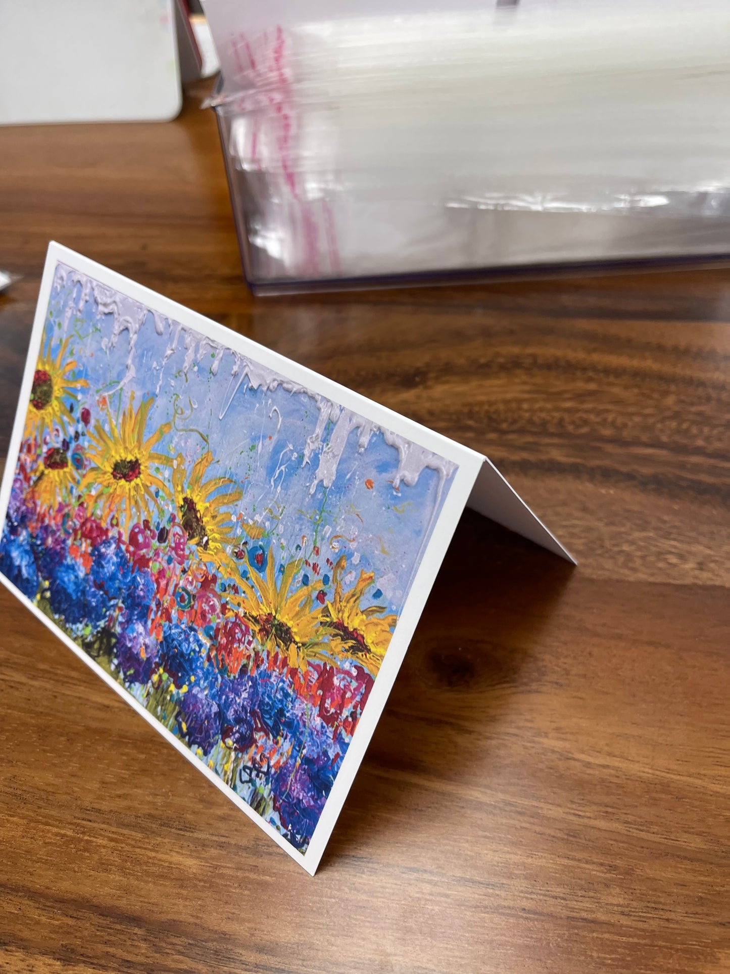Floral garden art card by Tracee Gentry Matthews, view 5
