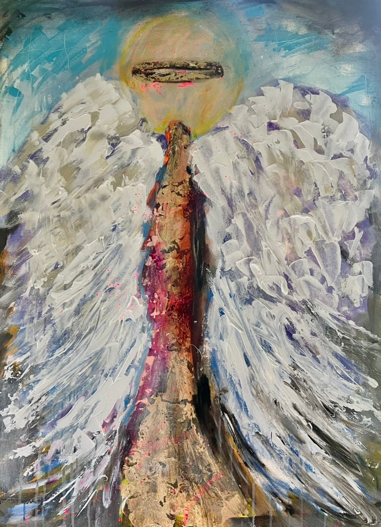Angel, 8x10 inch matted canvas print by Tracee Gentry Matthews