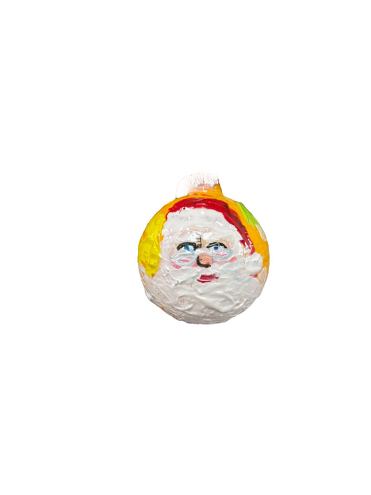 Hand-painted glass Christmas ornament T, 3.5 inch, by Tracee Gentry Matthews