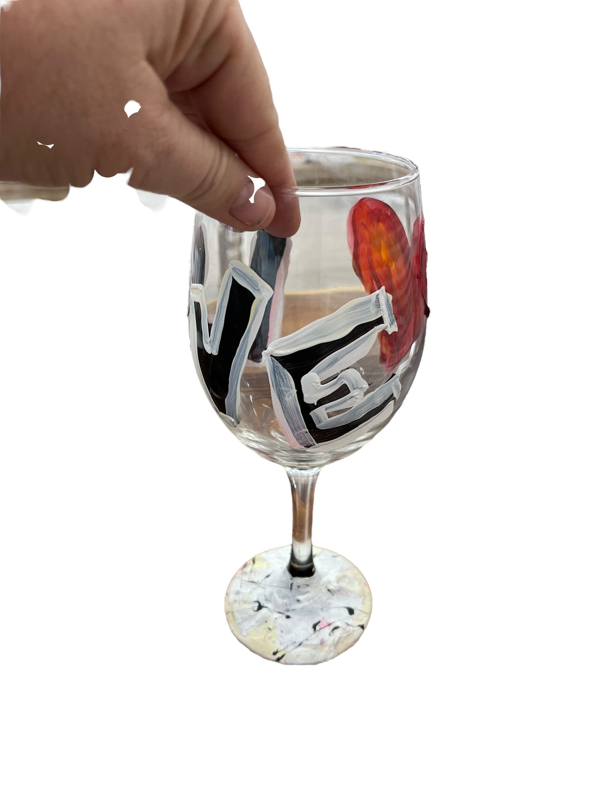Hand-painted wine glasses S by Tracee Gentry Matthews, view 3