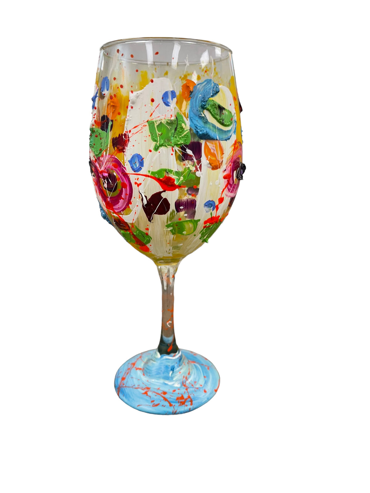 Hand-painted wine glasses A by Tracee Gentry Matthews, view 2