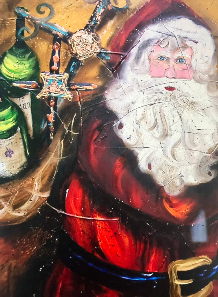 Santa, 8x10 inch matted canvas print by Tracee Gentry Matthews
