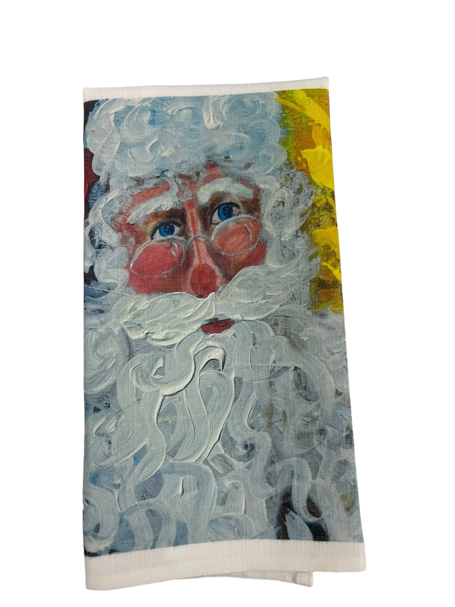 Christmas Santa tea towel A by Tracee Gentry Matthews, second view