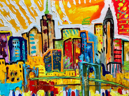 New York City, 8x10 inch matted canvas print by Tracee Gentry Matthews