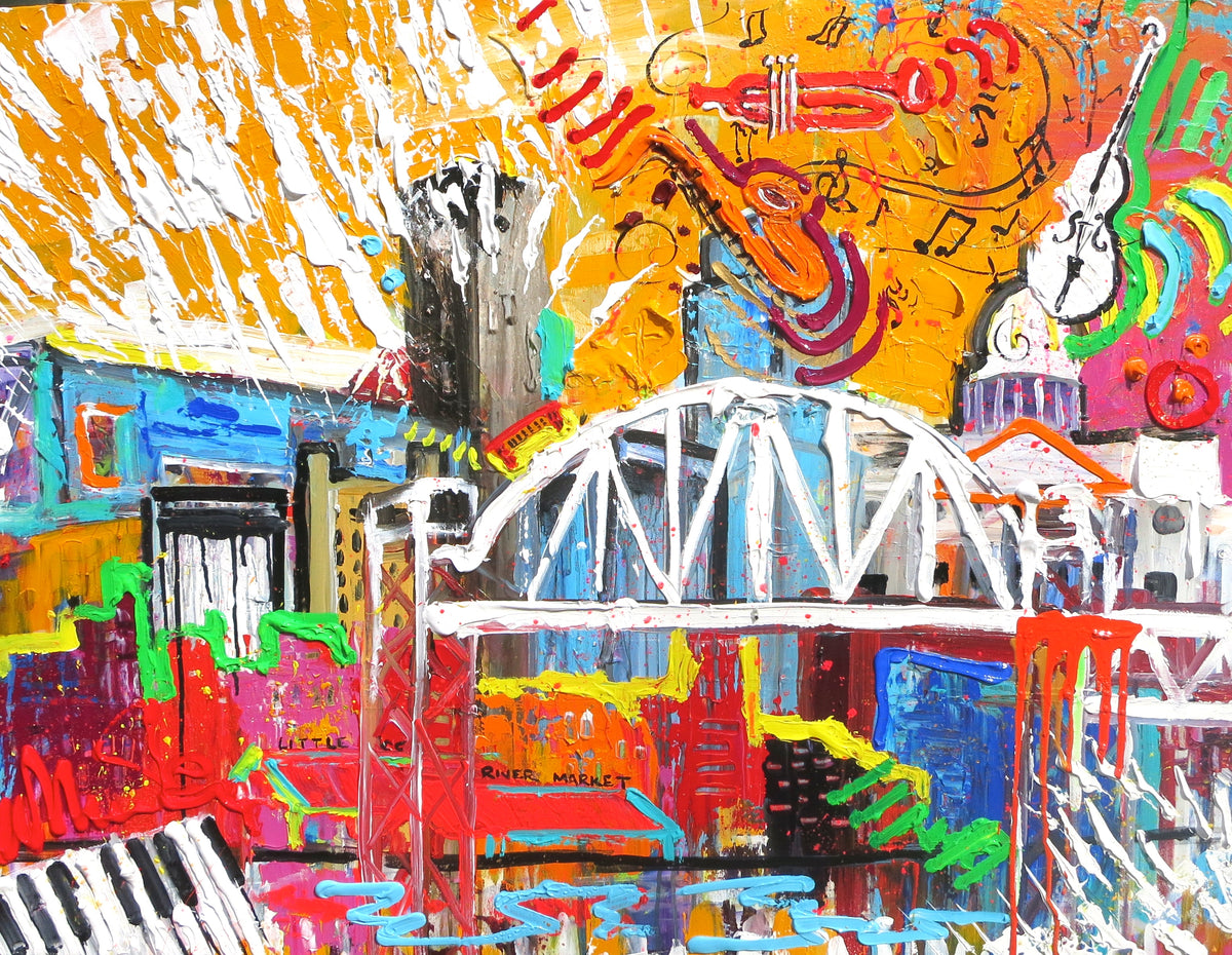 Little Rock, 8x10 inch matted canvas print by Tracee Gentry Matthews