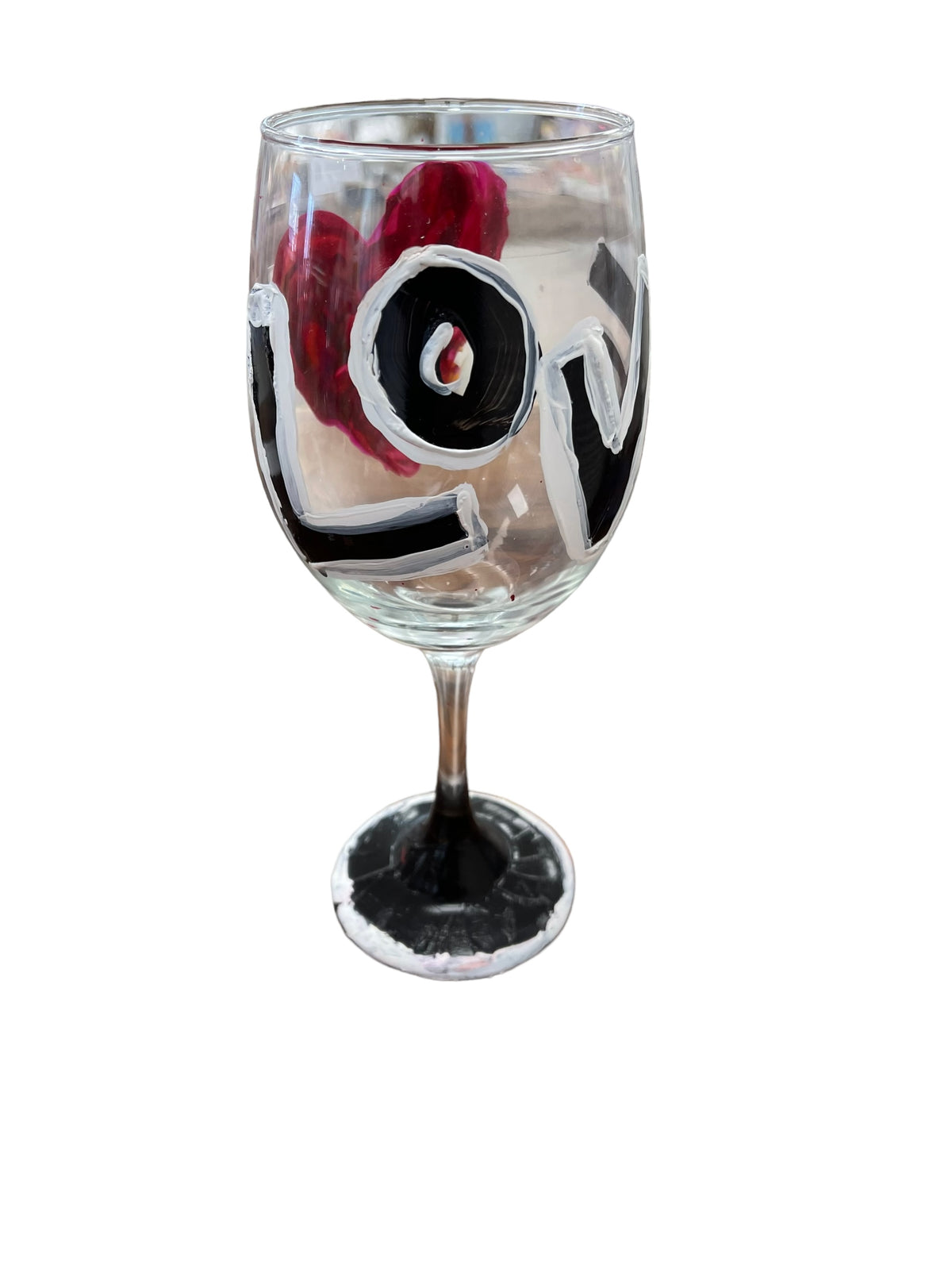 Hand-painted wine glasses N by Tracee Gentry Matthews, view 3