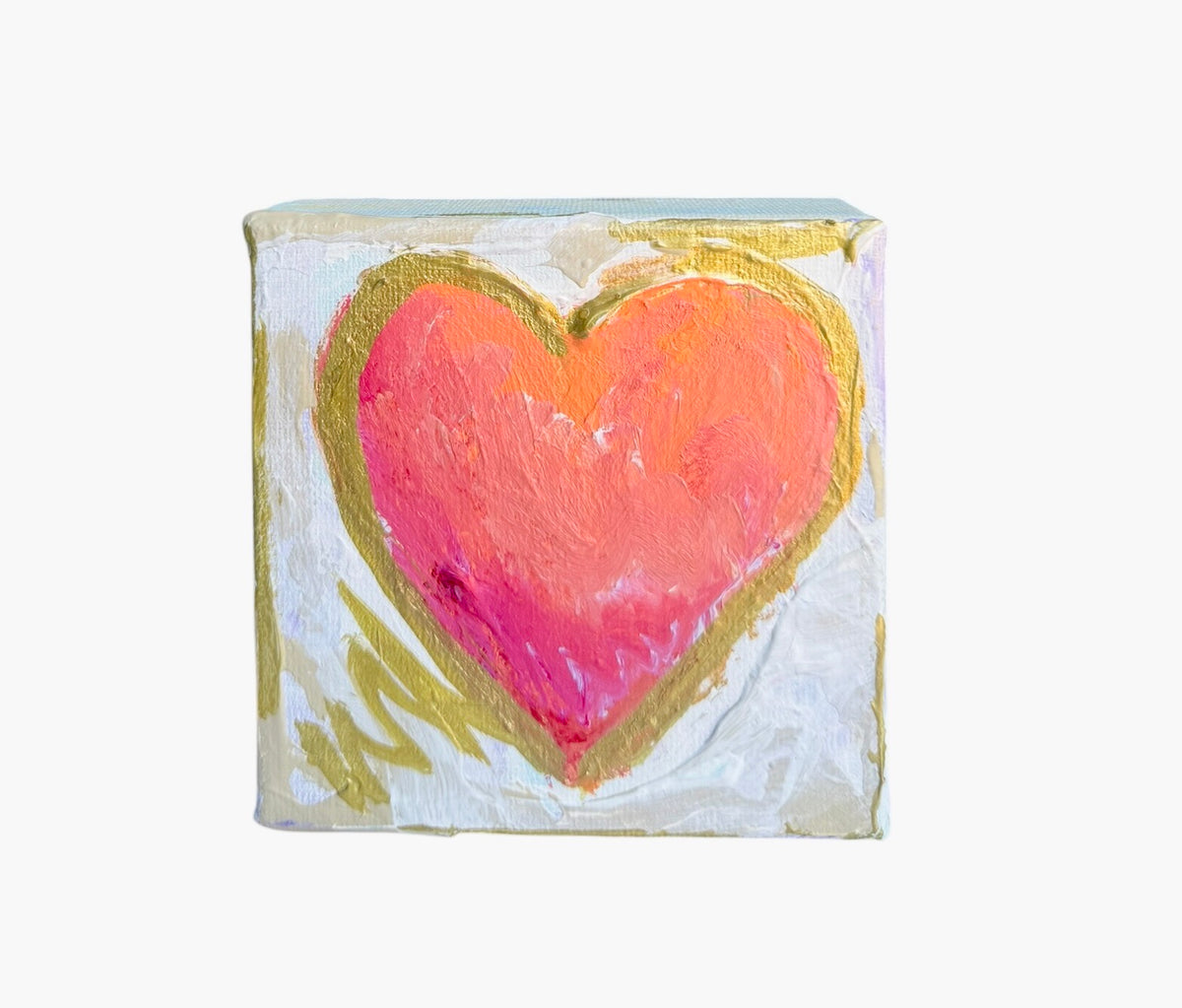 Heart, 4x4 inch small original painting by Tracee Gentry Matthews