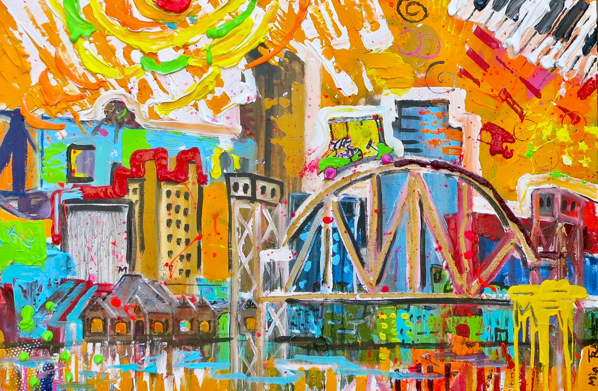 Little Rock, 8x10 inch matted canvas print by Tracee Gentry Matthews