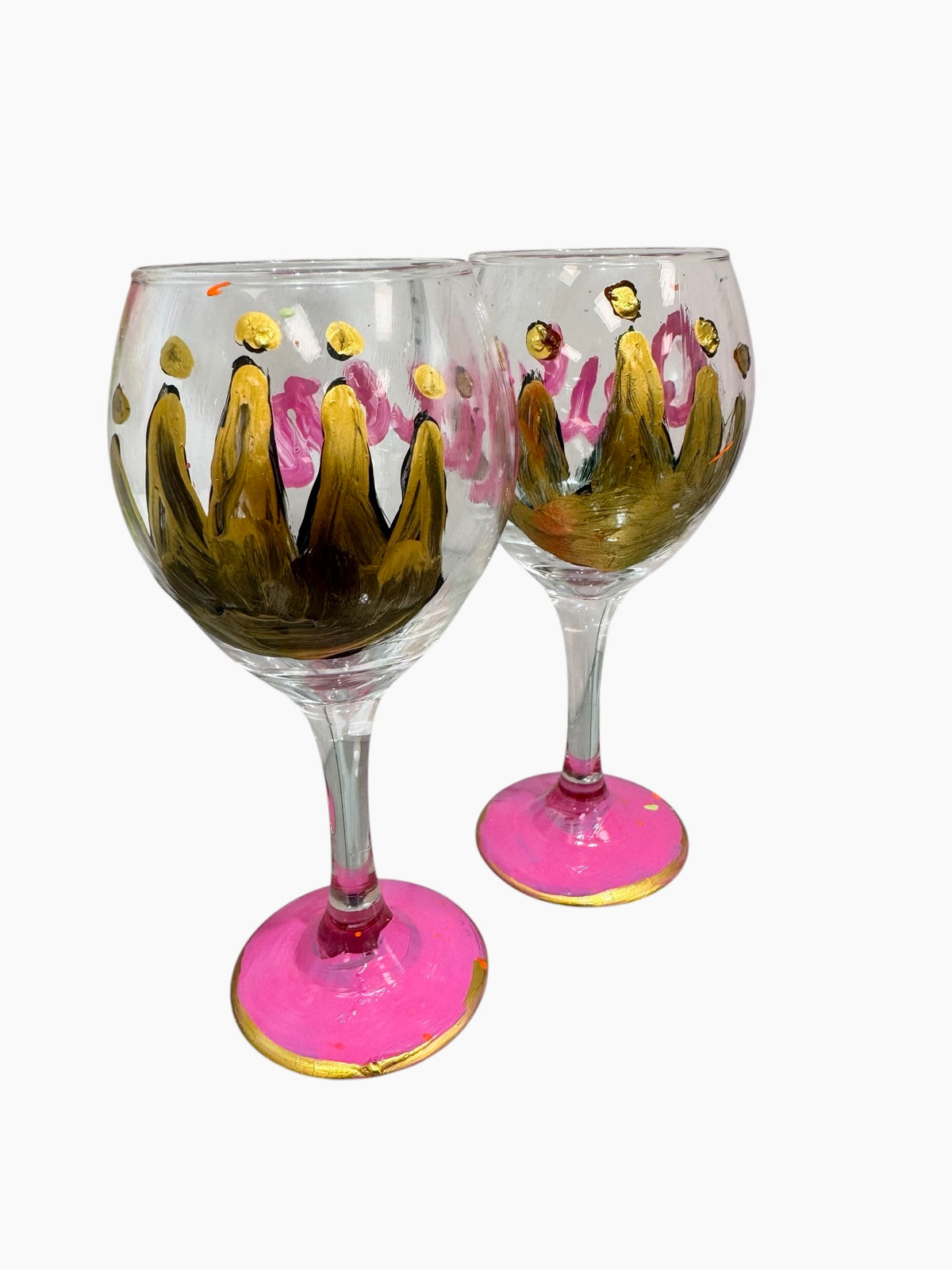 Crown queen wine glass by Tracee Gentry Matthews, view 3