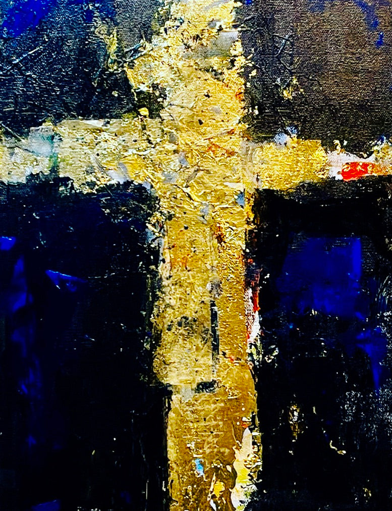 Cross, 8x10 inch matted canvas print by Tracee Gentry Matthews
