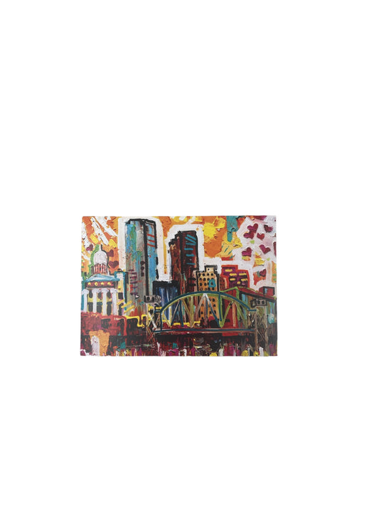 Little Rock cityscape art card with envelope by Tracee Gentry Matthews