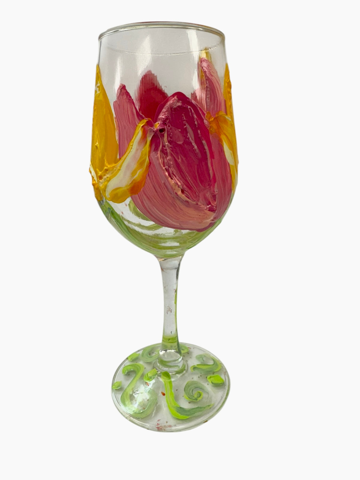 Tulip wine glass by Tracee Gentry Matthews, view 2