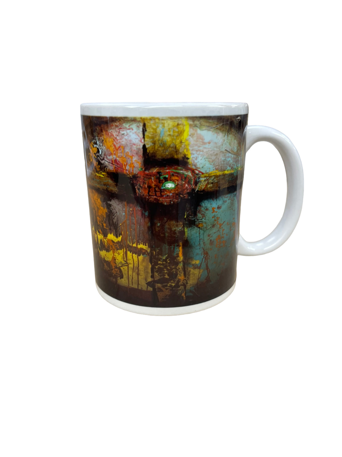 Cross coffee mug with art by Tracee Gentry Matthews