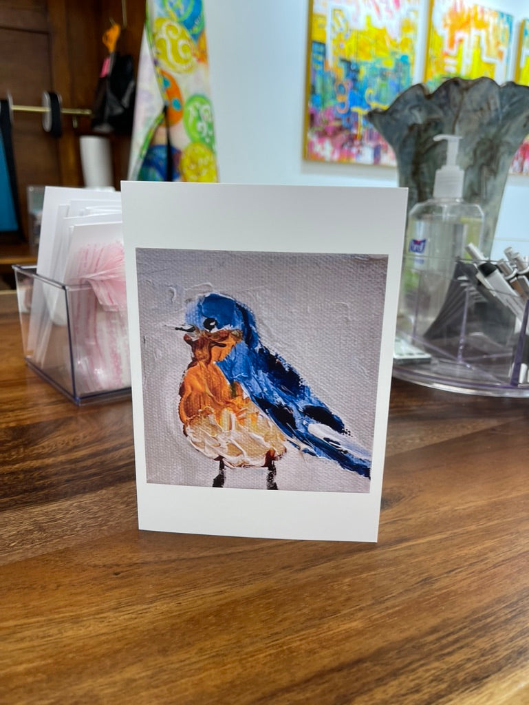 Little Bluebird II art card with envelope by Tracee Gentry Matthews