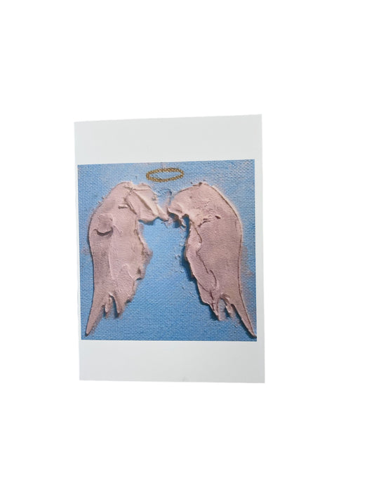 Angel wings art card with envelope by Tracee Gentry Matthews