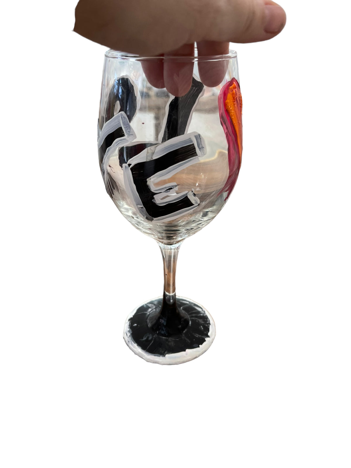 Hand-painted wine glasses P by Tracee Gentry Matthews, view 2