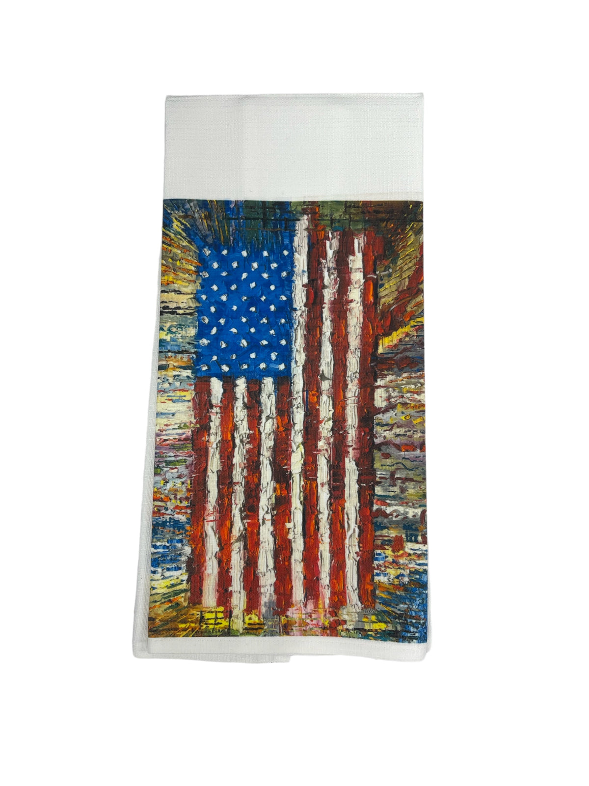 American flag tea towel from a painting by Pat Matthews