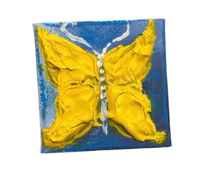 Butterfly, 4x4 inch small original painting by Tracee Gentry Matthews