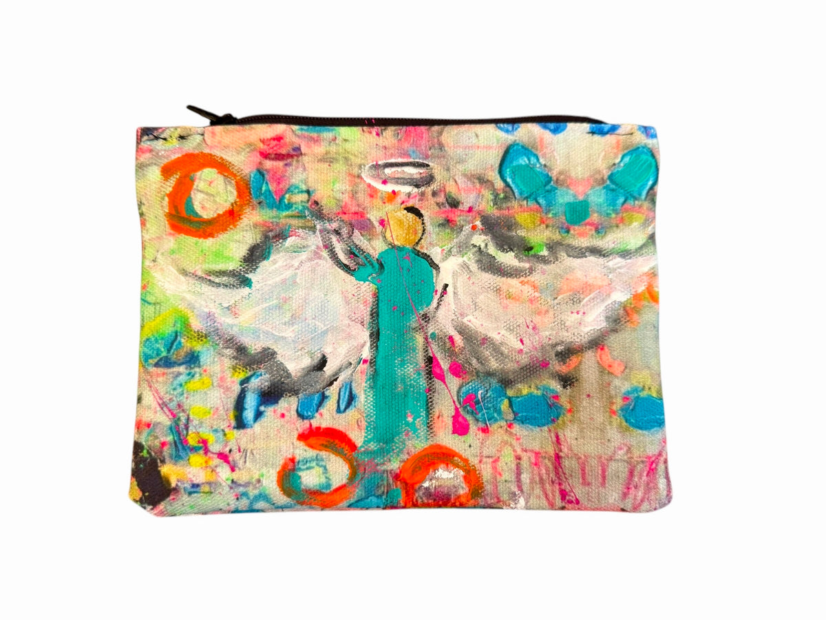 One-of-a-kind stitched angel bag by Tracee Gentry Matthews