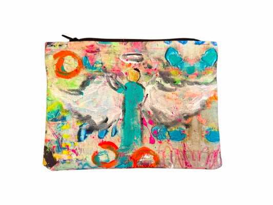 One-of-a-kind stitched angel bag by Tracee Gentry Matthews