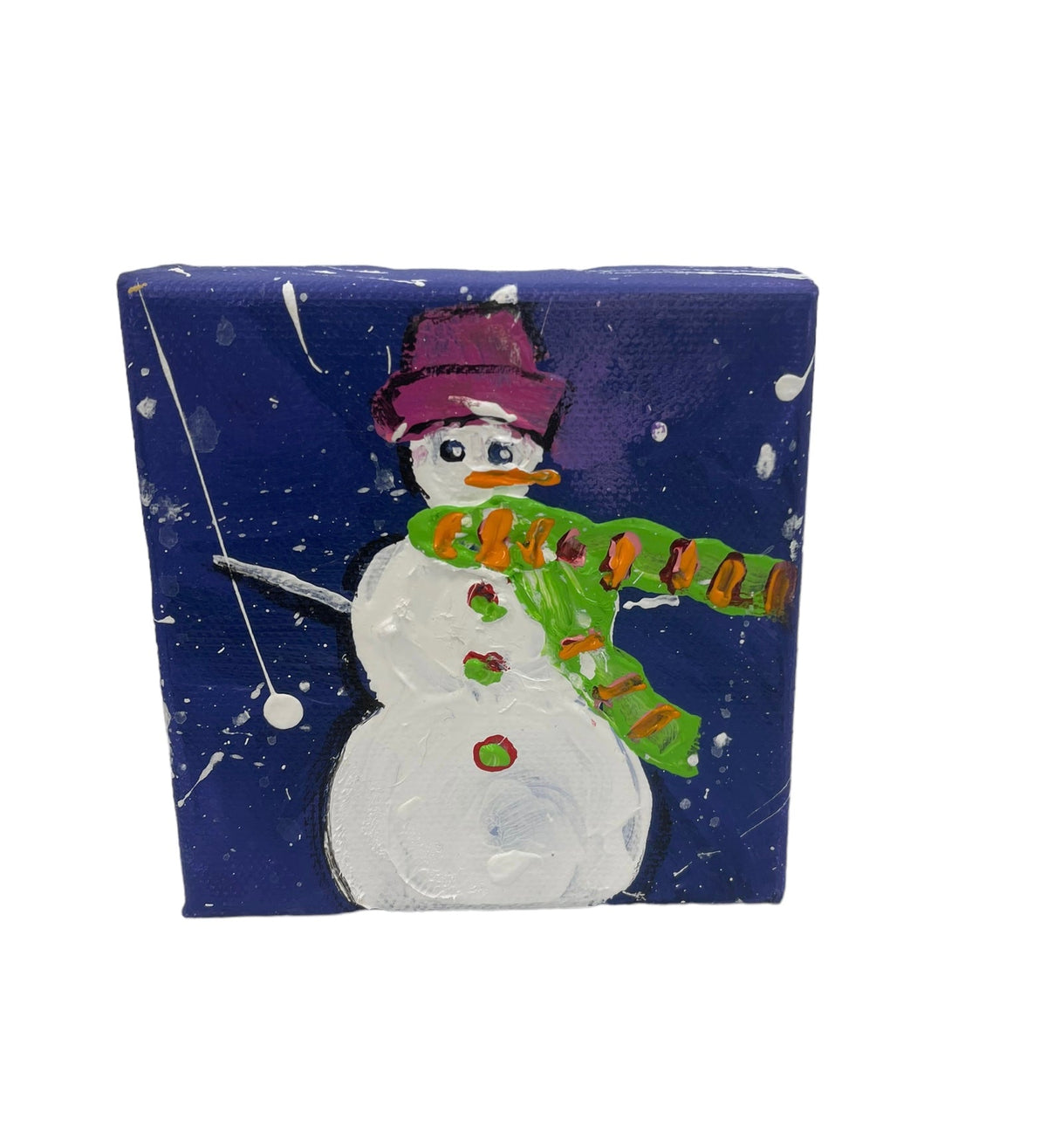 Snowman with Green Scarf